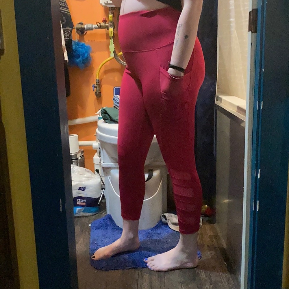 Woman’s red yoga pants size 4